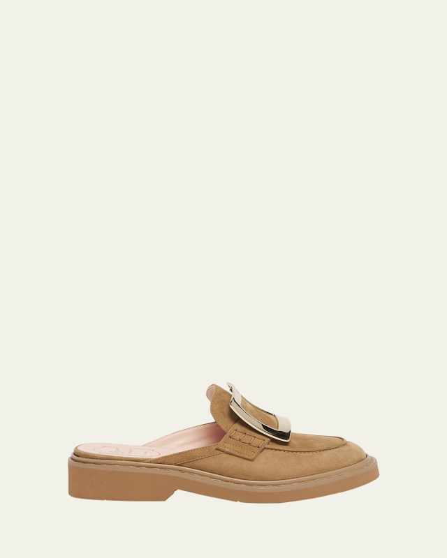 Viv Rangers Suede Buckle Mules